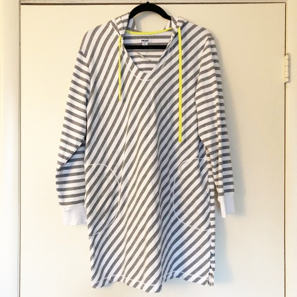 Dkny Other - DKNY Large Hooded Beach Cover Up Lounge Wear 241